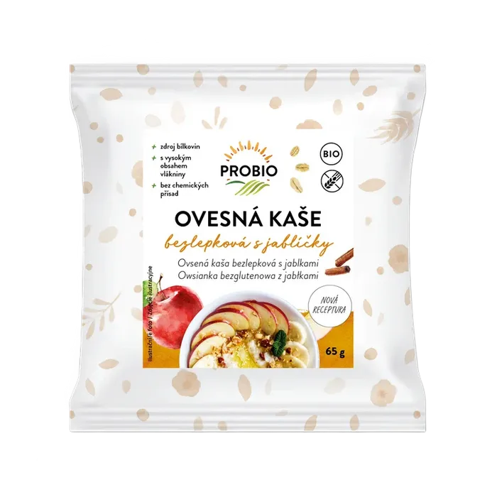 PROBIO Bezlepková kaše s jablíčkem a skořicí 65 g BIO